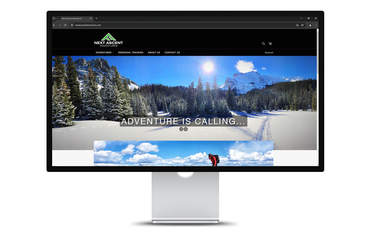 Next Ascent Adventures desktop display